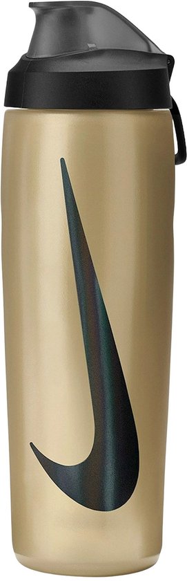 Nike Refuel Bottle Locking Lid 24 Oz Bidon Metallic Gold/Black/Black Iridescent One Size