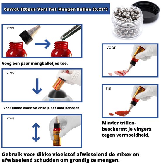 QUOVO® Mini Vortex Mixer - Laboratorium Mixer - Paint Shaker - Nagellak Schudder - Vortex Shaker - Incl. 120 Reageerbuisje - Paint Mixer - Grijs van Quovo — afbeelding 2