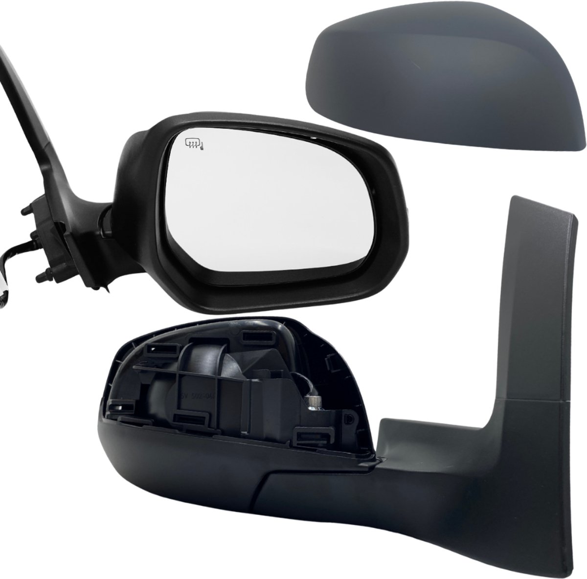 BILMAX Rechter Buitenspiegel Vervanging voor Opel Agila B (H08) 2008–2014, Elektrisch Verstelbaar, Verwarmd, 5-Pins (Passagierszijde)