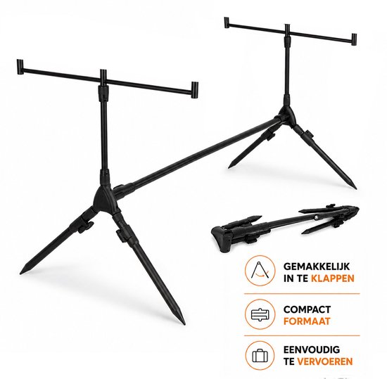 Fish-Xpro Basic Rodpod Set - Voor 3 Hengels - Met Beetmelders en Hangers — afbeelding 3
