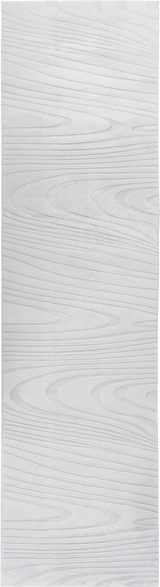 ONTAKE - Vloerkleed - Lichtgrijs - 80 x 300 cm - Kunstbont