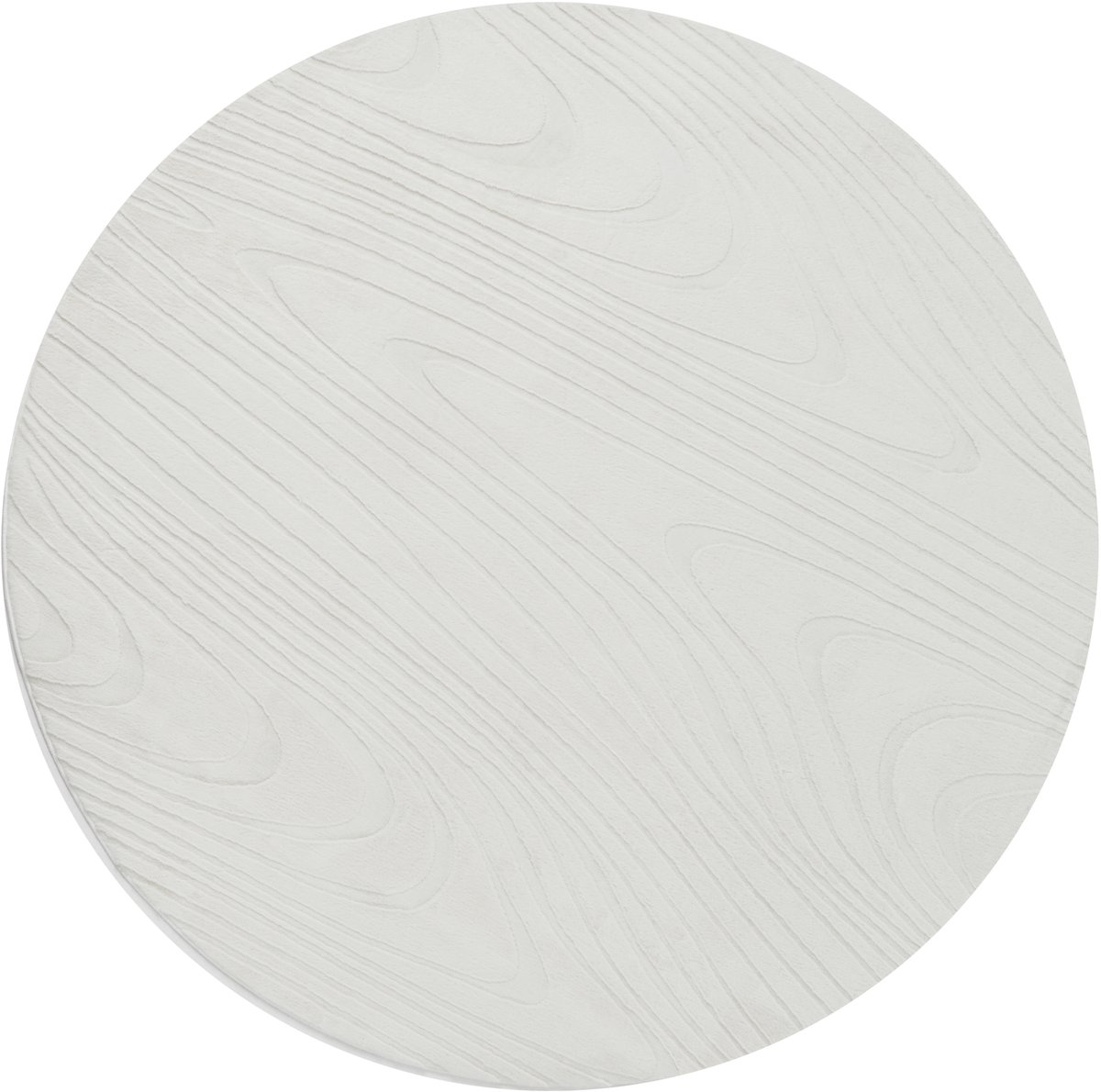ONTAKE - Vloerkleed - Off-white - ø 160 cm - Kunstbont