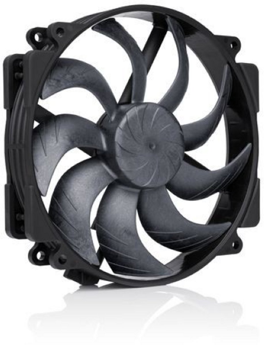 Noctua NF-A14x25r G2 PWM chromax.black - Ventilator 140mm - 91.58 cfm - 1500 rpm - 24.8 dBA - 4-pin PWM - zwart