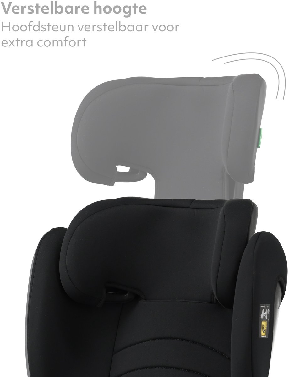 Mooiys Daisy Isofix i-Size Autostoel - 100 tot 150 cm - Zwart – foto 7