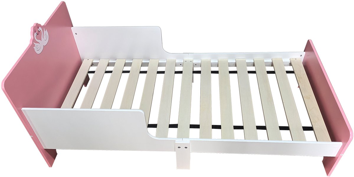 Kinderbed Kinderbed Wit-Roze Zwaan Peuterbed - afbeelding 2