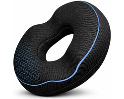 Alyze Donut kussen Orthopedisch - Zitkussen - Stuitje - Ergonomisch - Traagschuim - Wiebel - Voor Auto, Bureaustoel & Bank