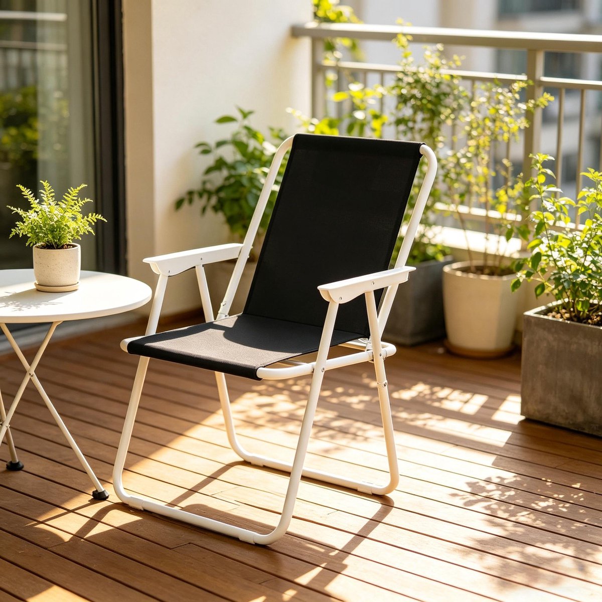 Lichte stoel buiten - opvouwbare campingstoel - ijzeren frame - Oxford stof kussen rugsteun