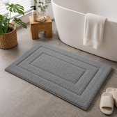 LitaLente Badmat Badkamer – 50x80 cm – Zachte Microvezel Badkamermat – Antislip & Absorberend – Machinewasbaar - Antraciet