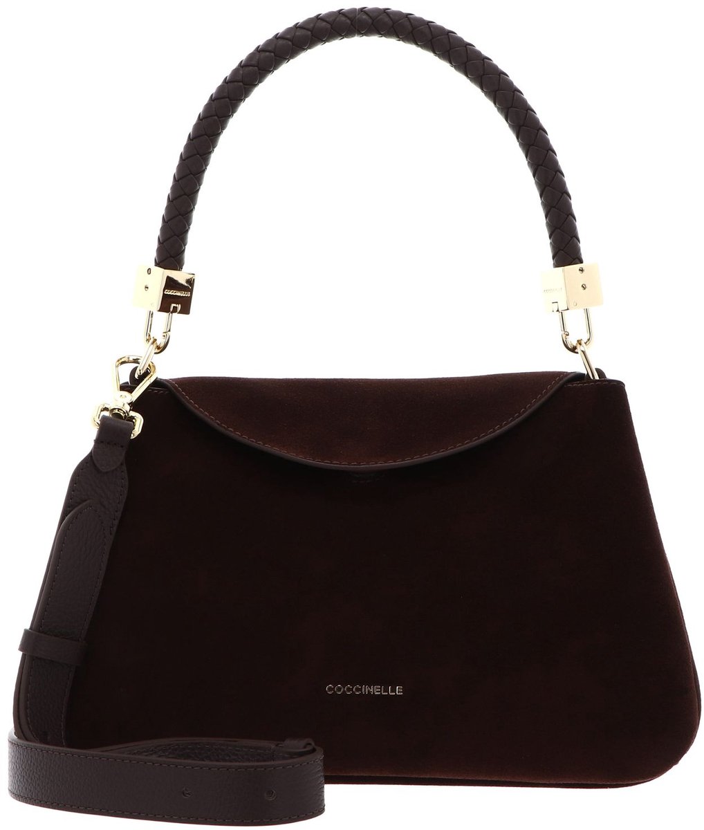 COCCINELLE Leren handtas schoudertas Tiggy Suede Bim Handbag Brunette / Brunet donkerbruin