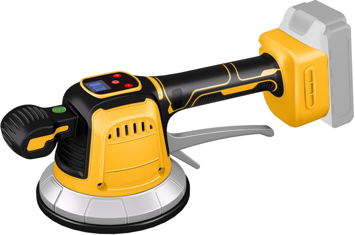 Tegeltriller met zuignap - Draadloze tegelvibrator - 10 snelheden - Digitale display - 150 kg zuigkracht