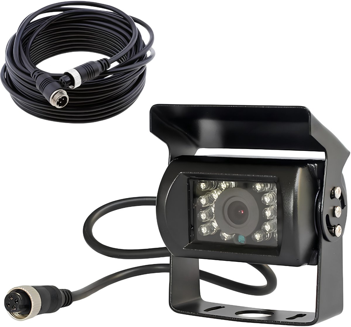 KIRA® Bodycam - 12V-24V - Waterdicht - Achteruitrijcamera - Nachtzichtfunctie - Body Camera - Zwart - 8cm x 1cm x 5cm