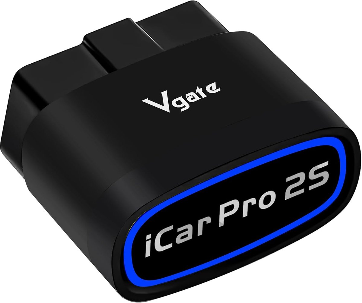Thijox - OBD2 Bluetooth Adapter Vgate iCar Pro 2S - Check Engine Voertuig Code Reader voor EV & Hybride - Diagnostische Scanner voor iOS, Android en W