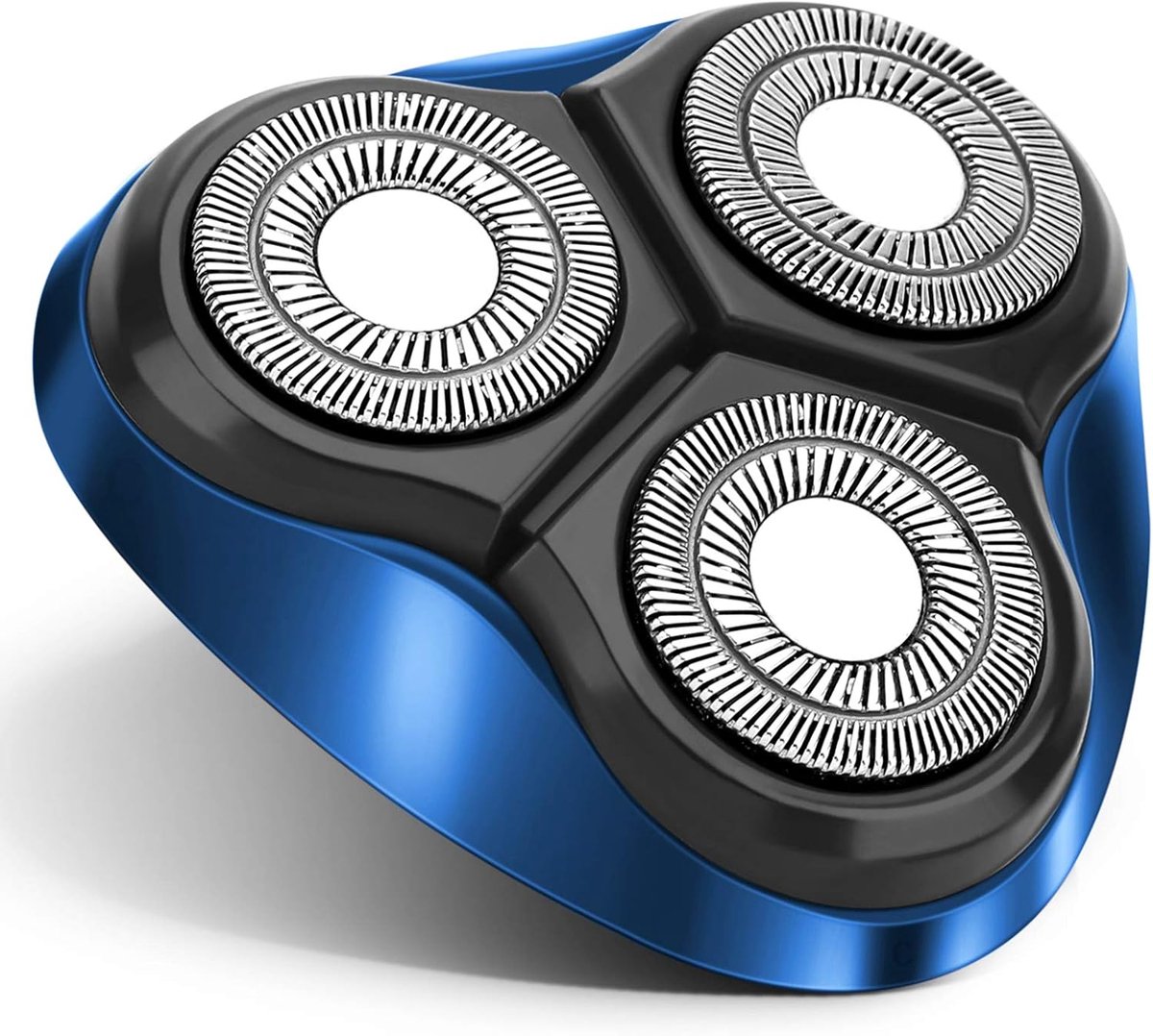 SnelShoppen - Elektrisch Scheerapparaat Vervangingskop RS8336 Blauw - Scheerhoofden voor Dichte Baard, Glad Scheerresultaat, Geschikt voor Iedere Gele