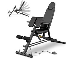 Trex Sport TX-200B – Fitnessbank voor Biceps & Kracht – Verstelbar – Trainingsbank – Verstelbare Rugleuning – Thuisgym – Belastbaar tot 250 kg