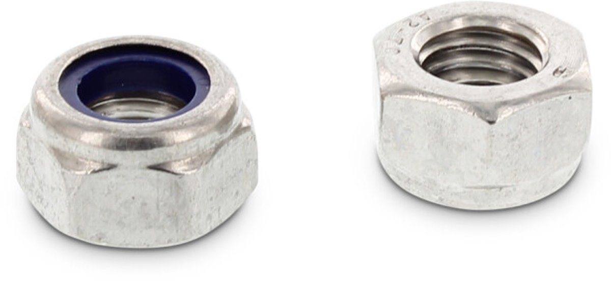 (12 STUKS) M12 BORGMOER  RVS-A2 (AISI 304) DIN 985