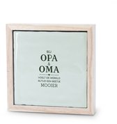 L'amour encadré - Chez grand-père et grand-mère - carreau avec inscription - céramique - cadeau pour grand-père et grand-mère - cadeau pour les grands-parents