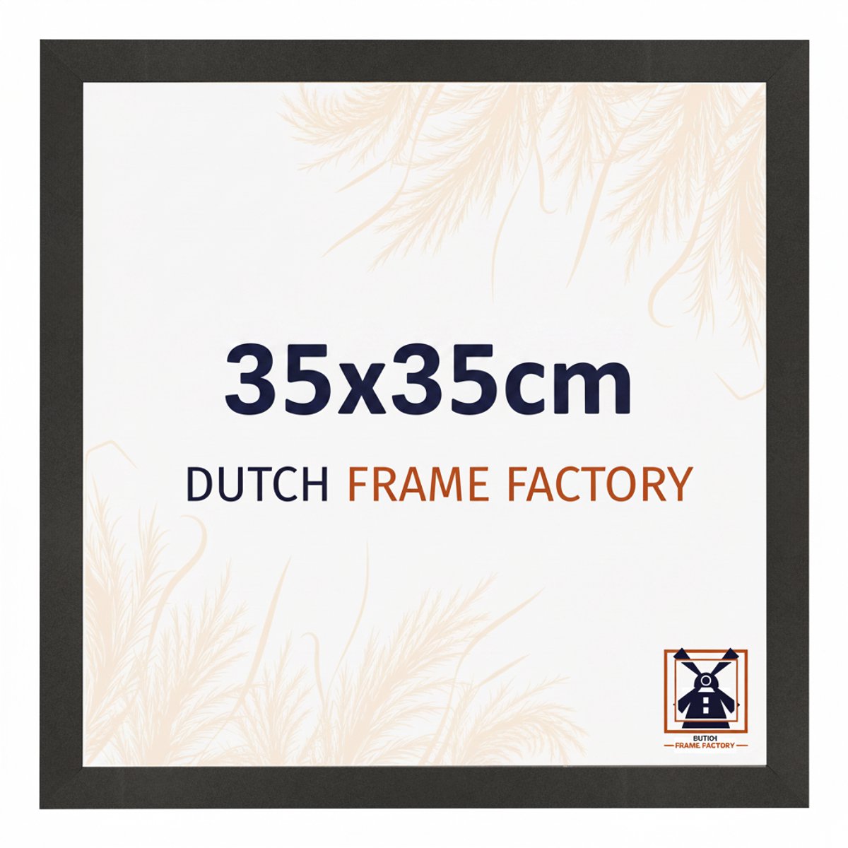 Fotolijst 35x35 cm - MDF - Zwart Mat - Benno