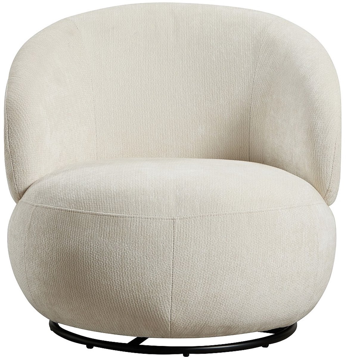 Vente-unique Roterende fauteuil in beige gestructureerde stof LACAZO