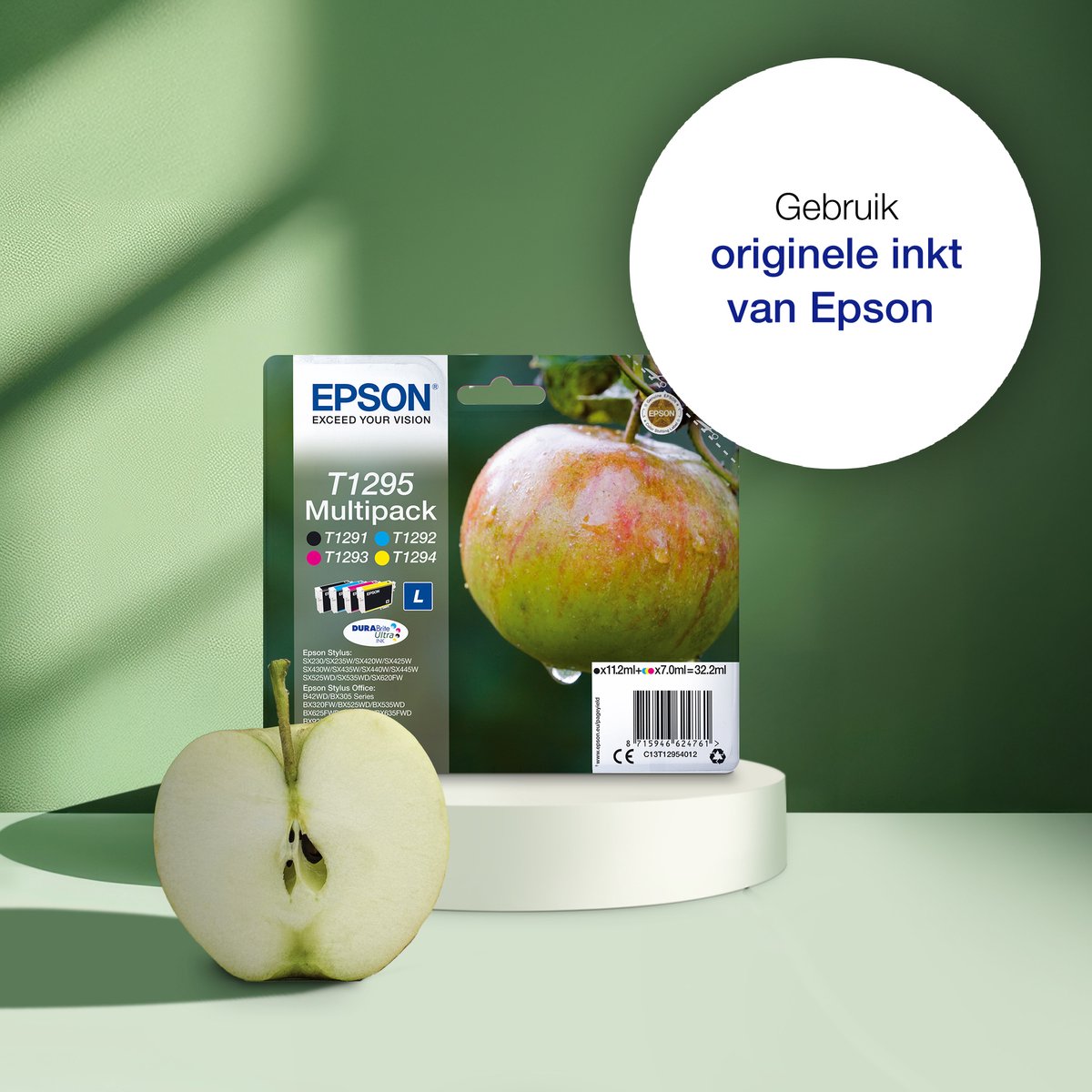 Epson Apple Singlepack Black T1291 DURABrite Ultra Ink
