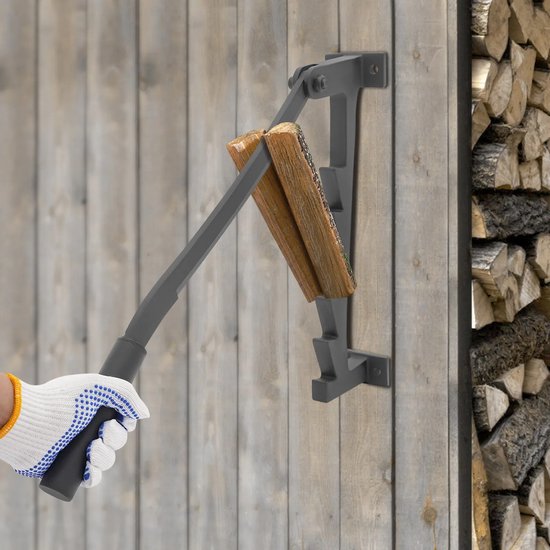 Velori Handmatige Houtklover - Wandgemonteerde Houtsplijter - Brandhoutklover - Houtsplijter voor Aanmaakhout - Gietstaal - 40,5 cm Mes — afbeelding 2
