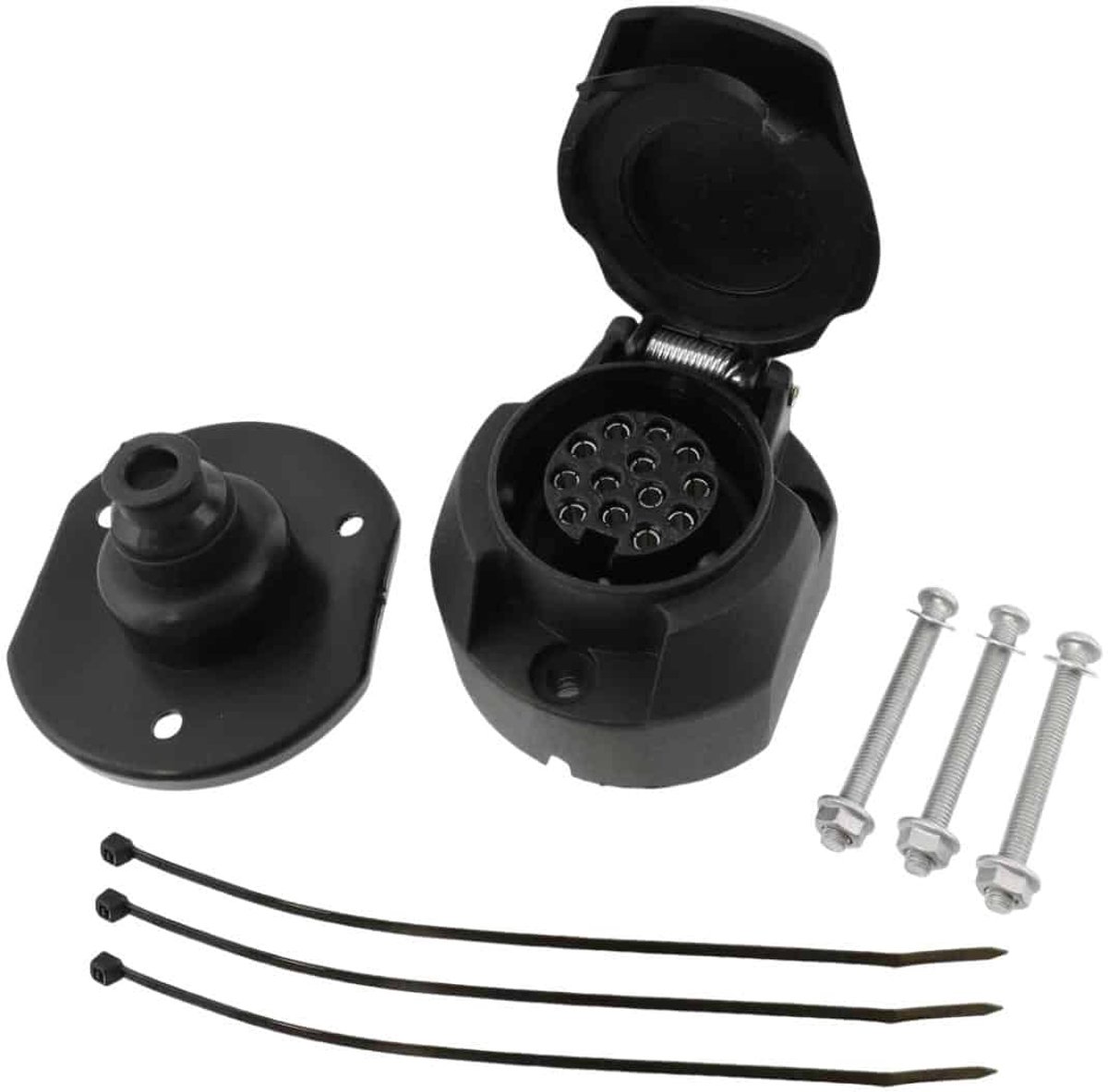 13 polige stekkerdoos auto met mistlamp uitschakeling | 12V | Inclusief montageset