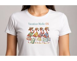 Vacation Mode On Flamingo - T Shirt - cute - kawaii - Gift - Cadeau - schattig - schattigdesign - liefdesign - pastelkunst - Funny