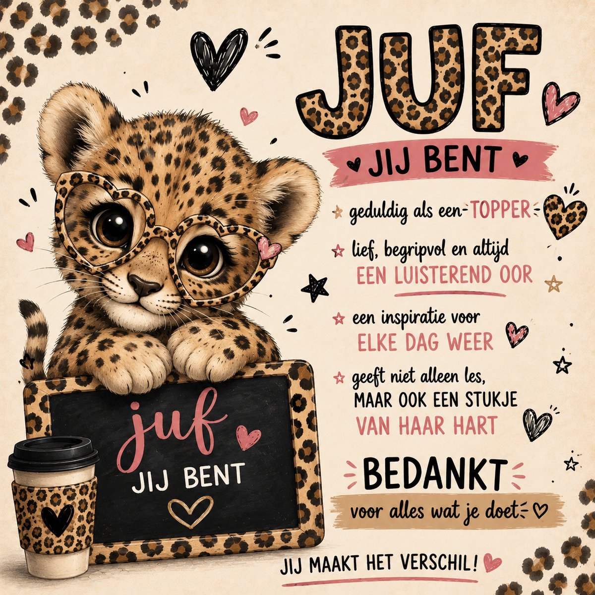 Tegeltje juf
