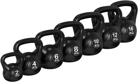Tunturi PVC Kettle Bell - Kettlebell - 6 kg - Incl. gratis fitness app