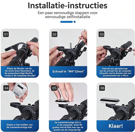 Fietshouder geschikt voor Garmin fietscomputer - Fietshouder - Fietssteun - Incl. Spacers en inbus sleutel - Verlengde Voorsteun voor Fietscomputer - Out-Front Stuurbevestiging - Fietscomputer Houder geschikt voor Garmin Edge - Zwart — afbeelding 5