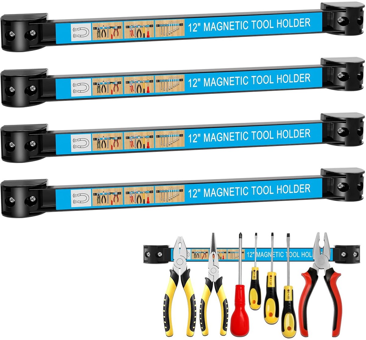 Magnetische Gereedschapshouder - Staal - Sterke Magnetische Strip - Ruimtebesparend - Voor Thuis en Werkplaats