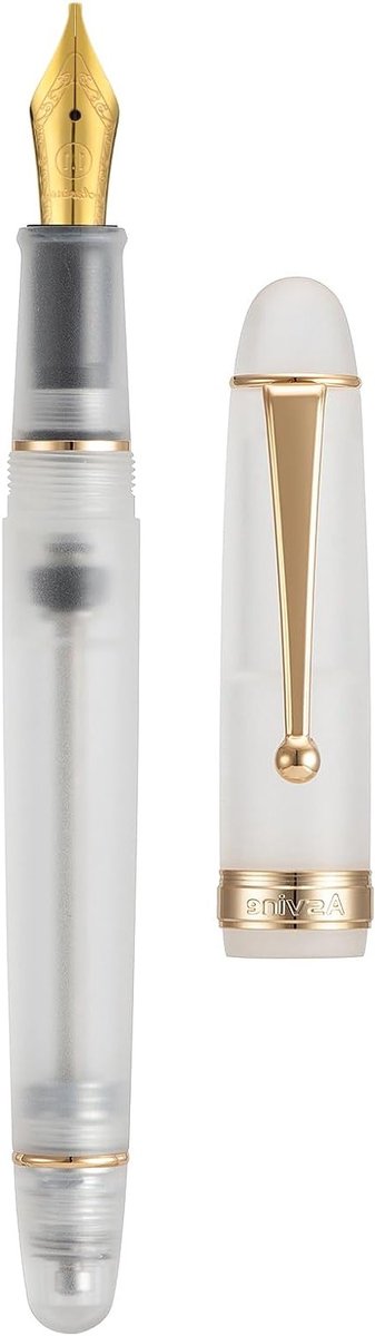 Vacuum Vulpen met Frosted Duidelijk Acryl en Stub Nib 1.1mm voor Calligraphy en Tekenen, Inclusief Opbergdoos