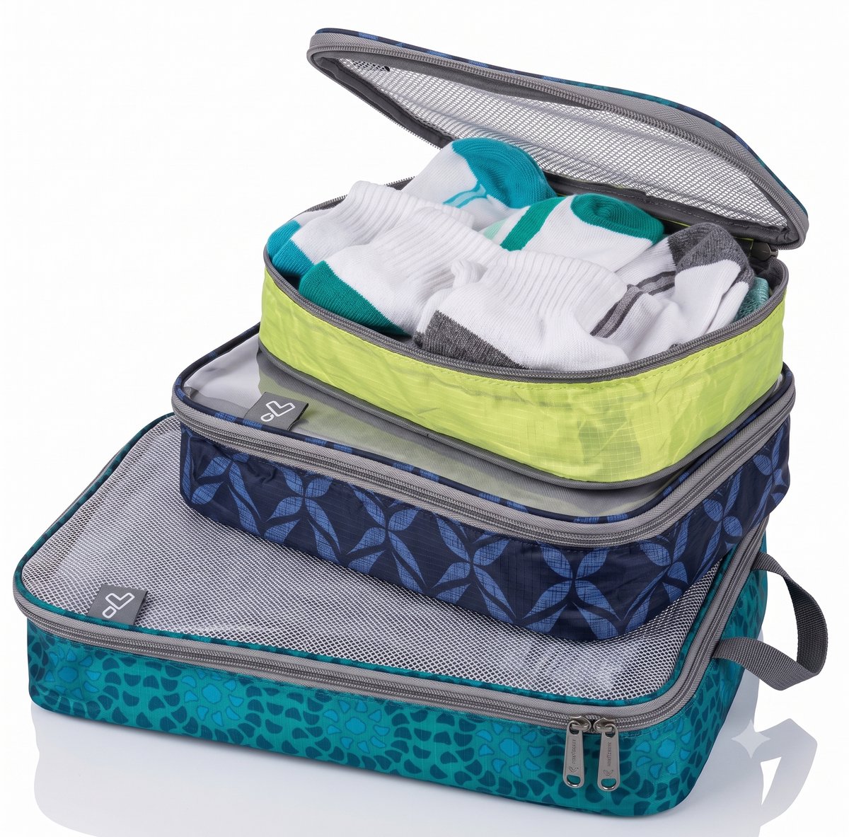 Travelon Packingcube - Ruimtebesparing - Opbergruimte - 3 maten - Kofferorganizer