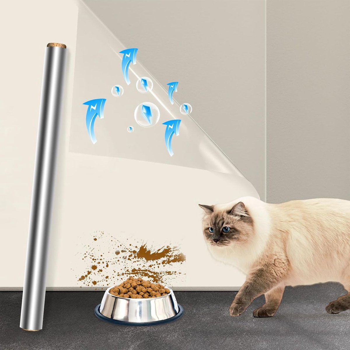 Transparante muurbeschermer 17,7 x 78,7 inch - Waterdicht contactpapier voor keuken en kantoor, bescherming tegen vlekken en krassen achter vuilnisbak