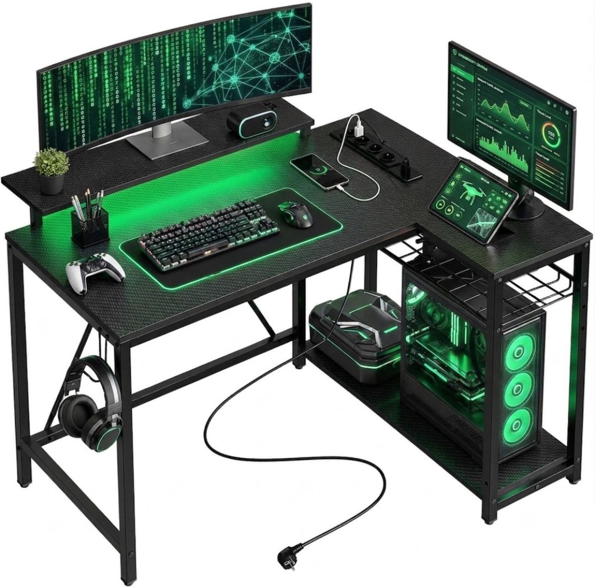CRLYN® Hoekbureau Gaming - Bureau L Vormig - Computer Desk