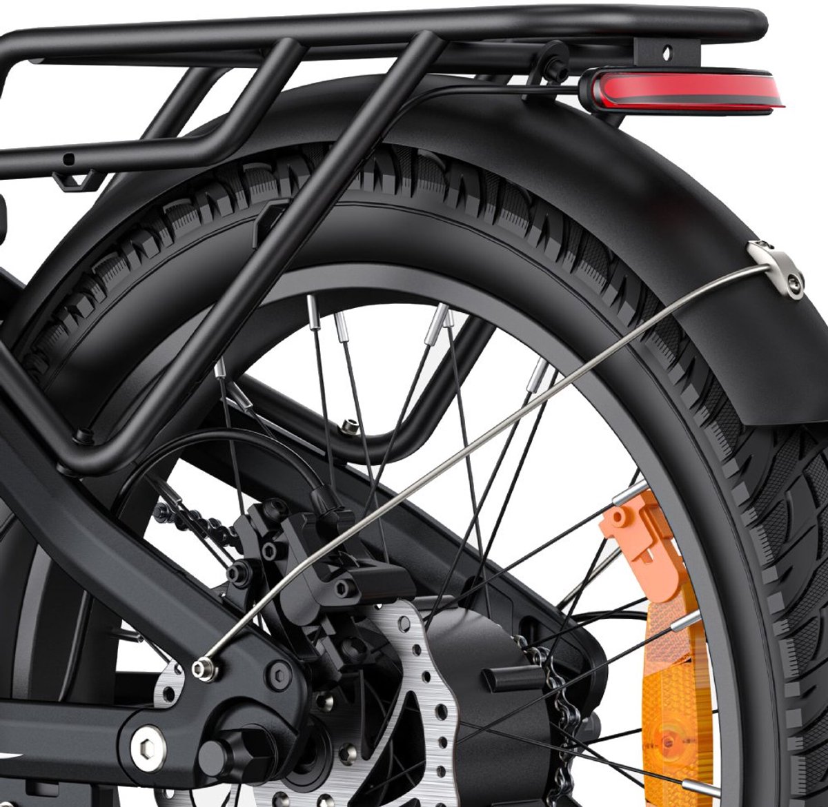 ENGWE L20 3.0 Boost Elektrische fiets - Actieradius 135km - Verwijderbare batterij 48V13.5Ah - Motor 250W - Shimano 7 versnellingen - Hydraulische schijfremmen - 20 Inch Commuter E-Bike - Fatbike - goud thumbnail 5