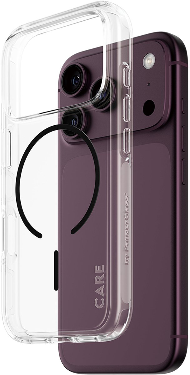 CARE Flagship Case Transparent Urban Explorer w. Black Magsafe iPhone 18 Pro