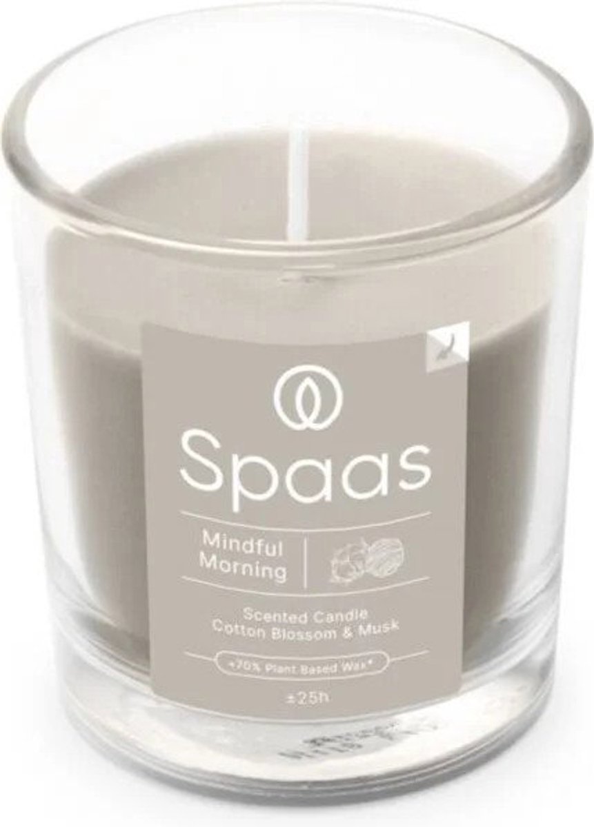 SPAAS Geurglas 25u d7 cm mindful morning Spaas bruin