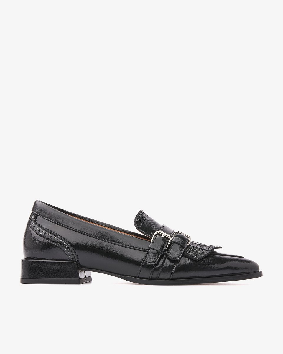 VIA VAI Jazz Lucy Loafers Dames - Leer - Zwart - Maat 39