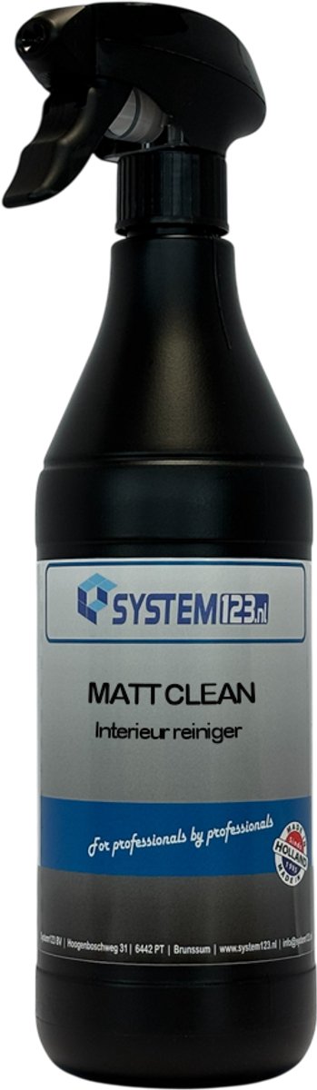 System123 Matt Clean - Reiniger - Interieur - Matt - Ontvetten - Leder