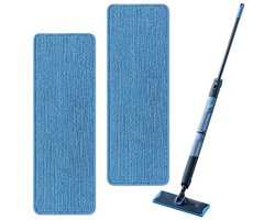 Vervangende Dweildoeken - 2 stuks - Herbruikbare Vervangende Dweilpads Geschikt voor Philips OneUp 3000 & 5000 Series Mop - wasbare microvezel reinigingspads accessoires - Microvezel Mop Vulling - Blauw
