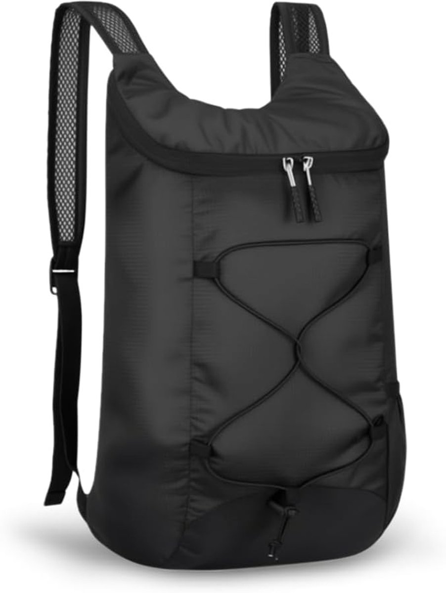 Bobypet - Zwemtas met Nat Vak voor Volwassenen - Ademende Mesh Sportrugzak met Trekkoord - Waterafstotende Gym Bag voor Strand en Zwembad - Zwart