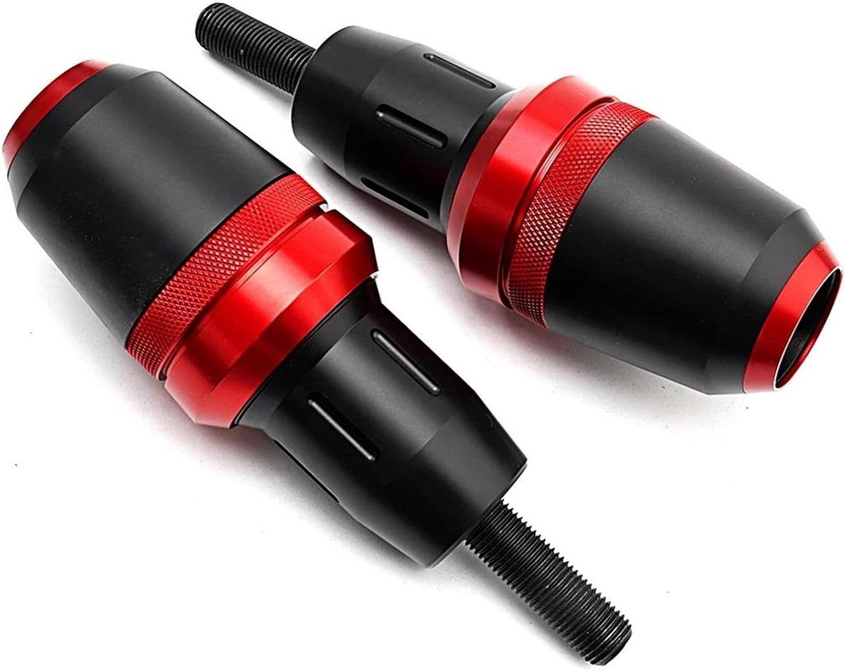 Motor Frame Sliders - Valbescherming Motor - Motor Beschermen - CNC Aluminium - 1 Set - Rood