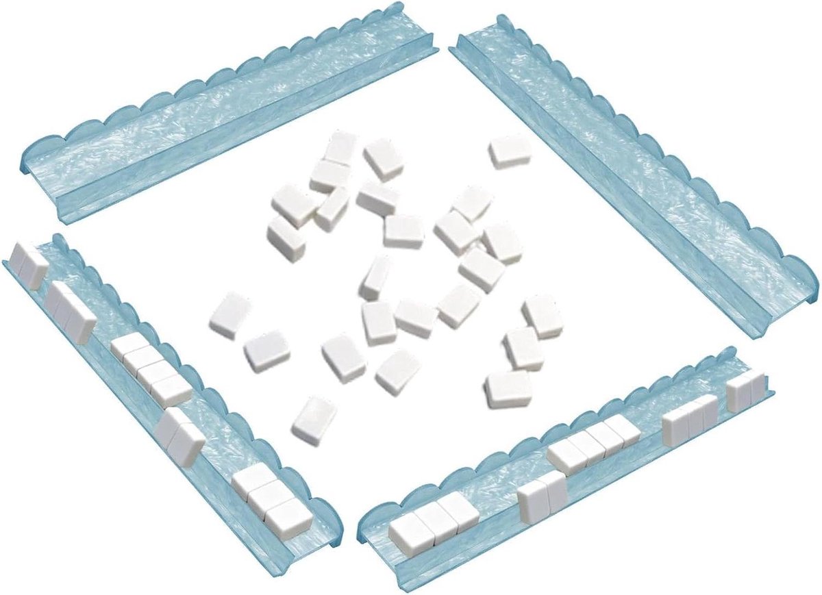 Mahjong Tegelhouders - Pusher Racks - Spelavonden Organiseren - Magnetische Schuivers - 4-delige set - Blauw