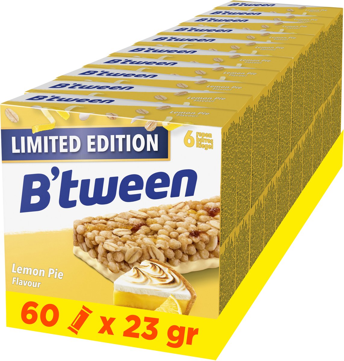 B'tween Lemon Pie - Limited Edition - Mueslirepen - Muesli - 60 repen x 23 gram