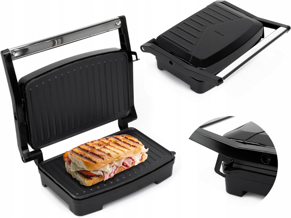 Zavio® Contactgrill - Tosti Apparaat - Tosti-ijzers - Panini Grill - Zwart