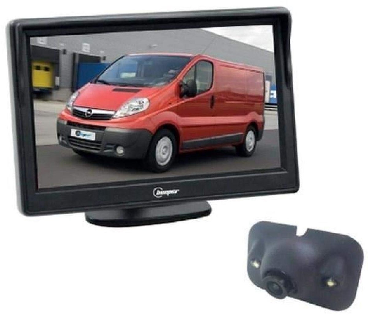 SnelShoppen - Achteruitrijcamera Display 5 Inch LCD - IXIT Beeper RVU-5W - Draadloos en Waterdicht - Ideaal voor Auto, Caravan en Vrachtwagen