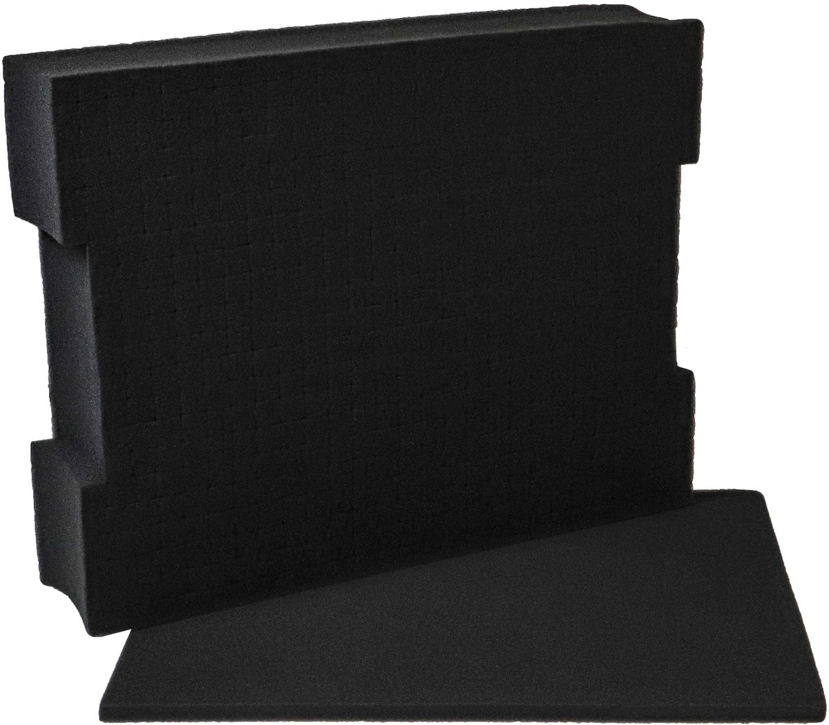 vhbw schuimrubberen inzetstuk met bodemplaat, compatibel met Sortimo L-Boxx 136 gereedschapskoffer - Individueel verstelbaar, zwart schuimrubber