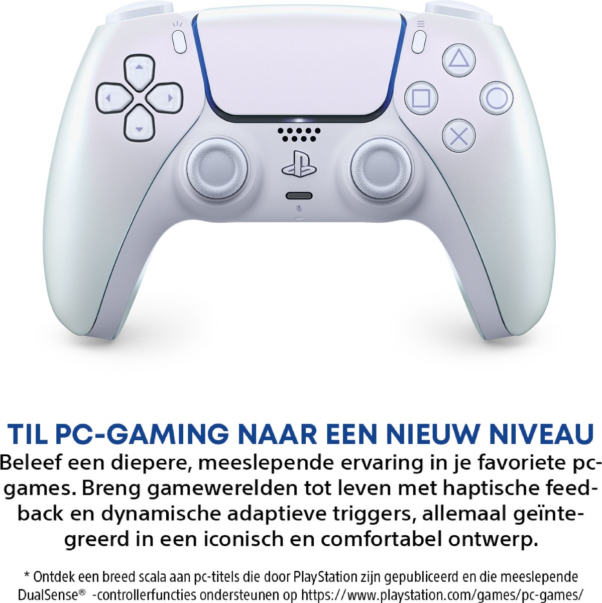 Sony PS5 DualSense draadloze controller – Chroma Pearl – foto 3