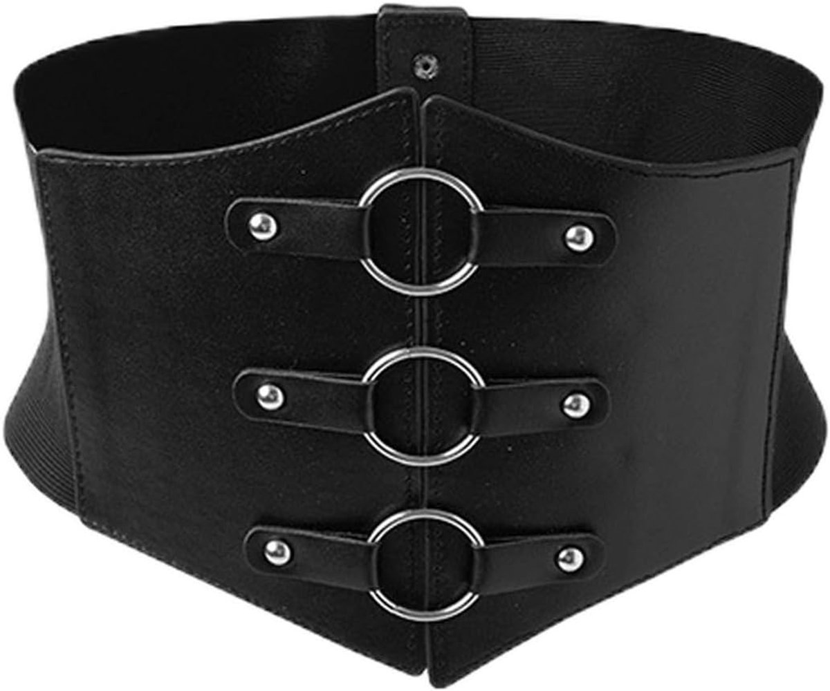 1 stuk brede riem, zwarte riem, veterkorset, lederen korsetriem