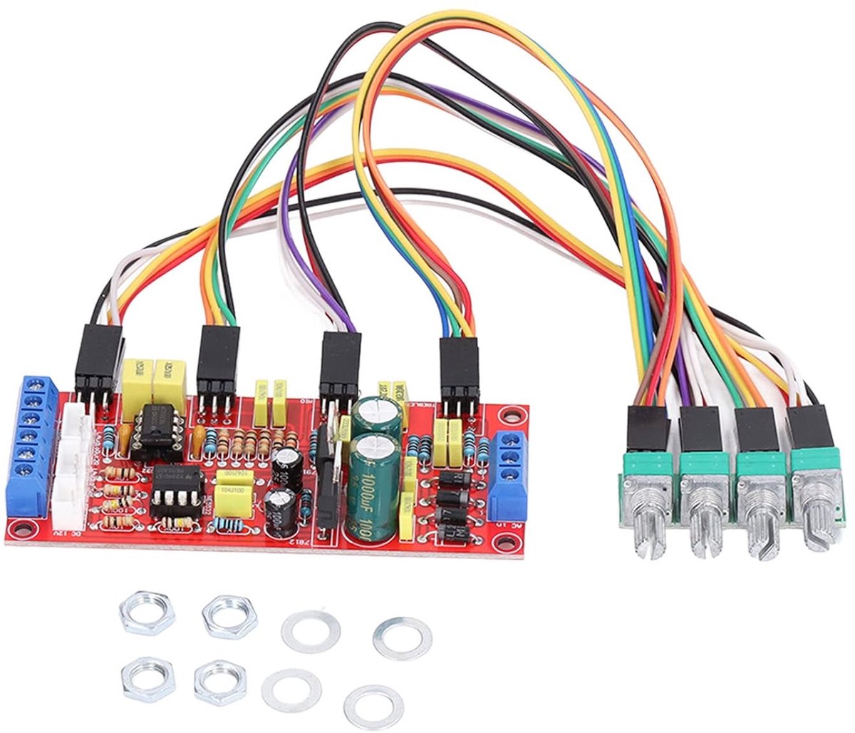 Voorversterkerkaart met Dual 5532 Chips voor Audioversterking M3 Montageprintplaat Volumeregelingskaart Eindversterkermodule Toonregeling Treble Midrange Bass